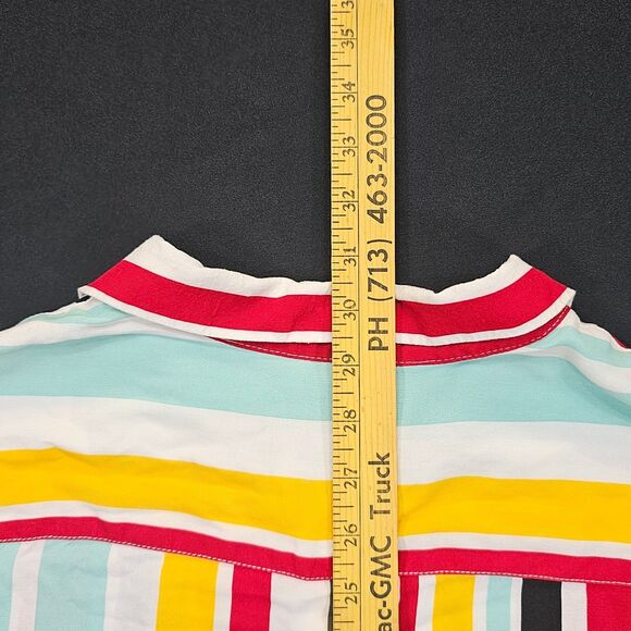 Denim & Flower Men's Casual Button-Down Shirt XL Multicolor Viscose - Picture 6 of 7